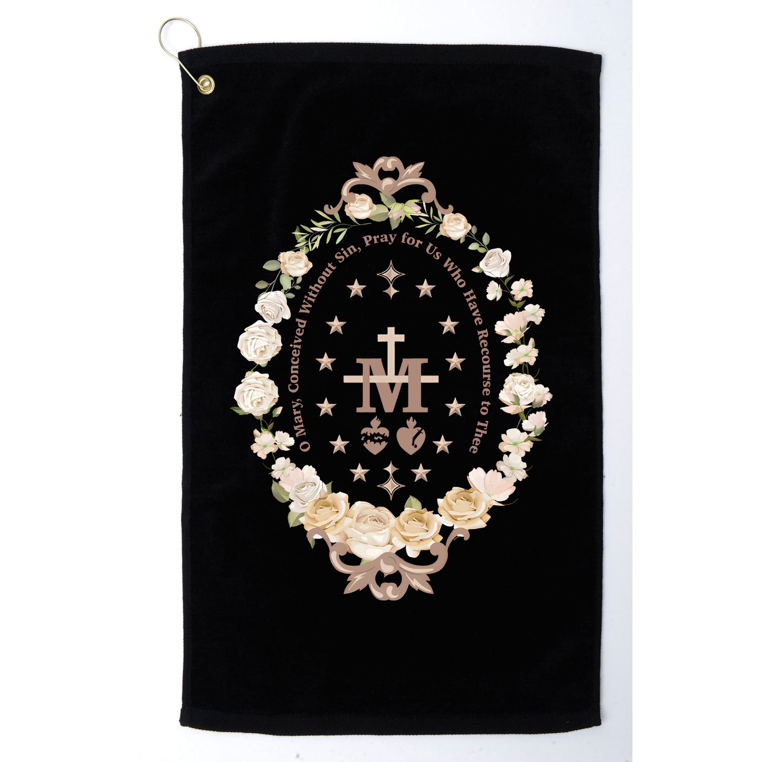 Marian Catholic Virgin Mary Catholic Gifts For Women Marian Cross Golf Towel
