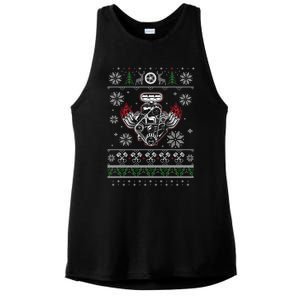 Muscle Car V8 Engine Lovers Ugly Christmas Ugly Design Cool Gift Ladies PosiCharge Tri-Blend Wicking Tank