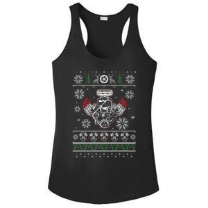 Muscle Car V8 Engine Lovers Ugly Christmas Ugly Design Cool Gift Ladies PosiCharge Competitor Racerback Tank