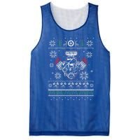 Muscle Car V8 Engine Lovers Ugly Christmas Ugly Design Cool Gift Mesh Reversible Basketball Jersey Tank