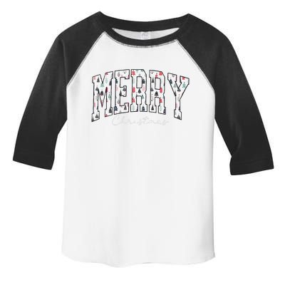 Merry Christmas Vintage Christmas Print Toddler Fine Jersey T-Shirt