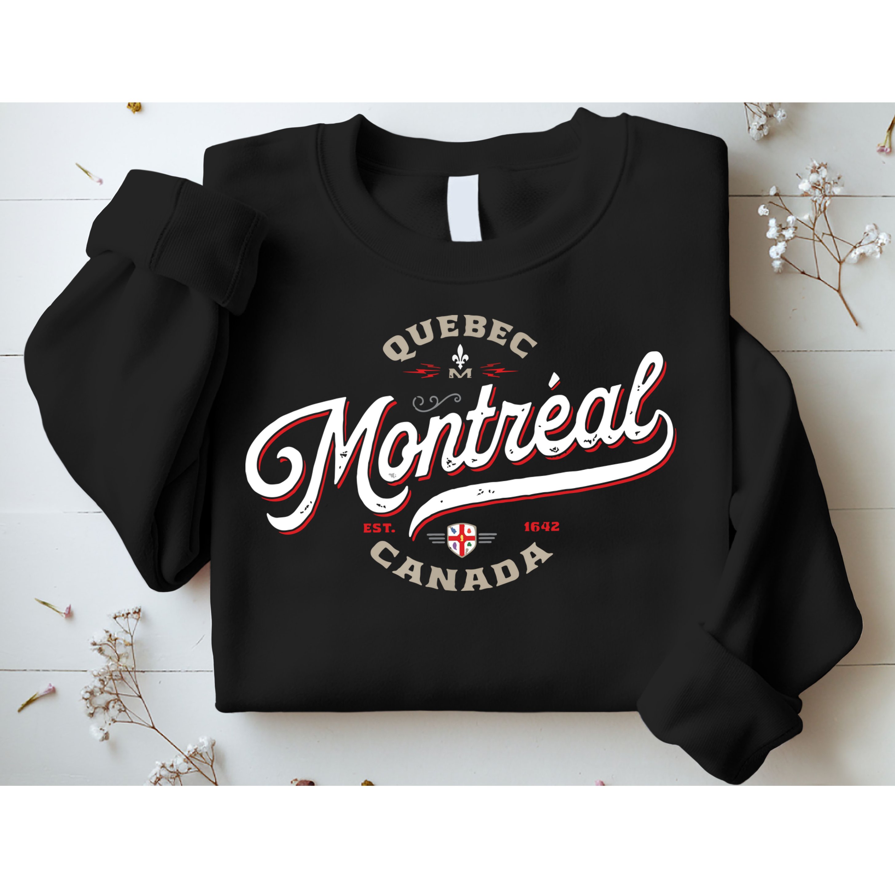 Montreal Canada Vintage Quebec French Canadian Gift Travel Sweatshirt