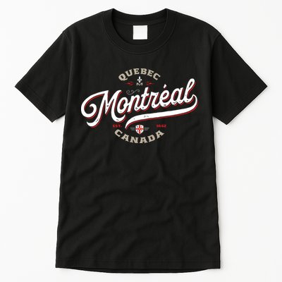 Montreal Canada Vintage Quebec French Canadian Gift Travel Tall T-Shirt