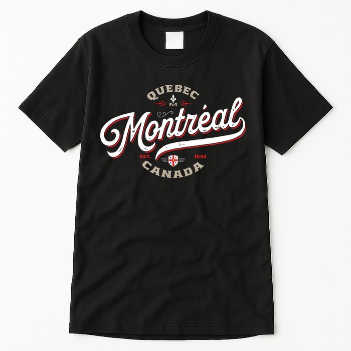 Montreal Canada Vintage Quebec French Canadian Gift Travel Tall T-Shirt