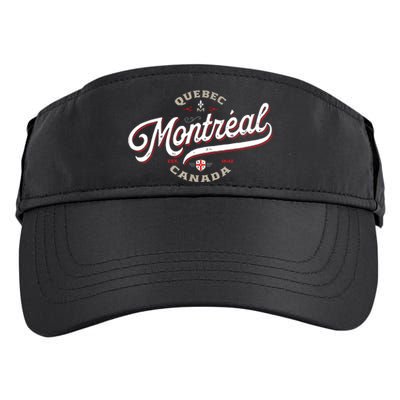 Montreal Canada Vintage Quebec French Canadian Gift Travel Adult Drive Performance Visor