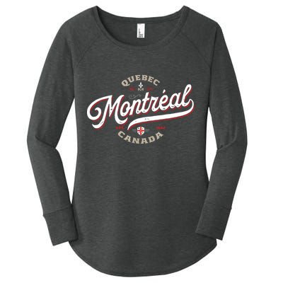 Montreal Canada Vintage Quebec French Canadian Gift Travel Women's Perfect Tri Tunic Long Sleeve Shirt