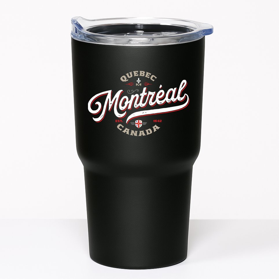 Montreal Canada Vintage Quebec French Canadian Gift Travel Tumbler