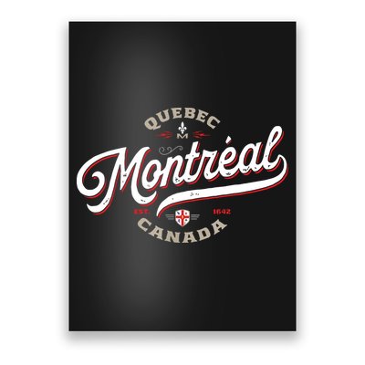 Montreal Canada Vintage Quebec French Canadian Gift Travel Poster