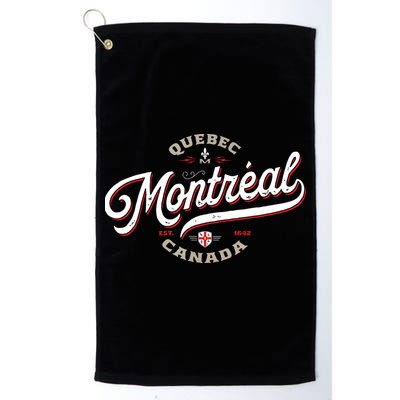 Montreal Canada Vintage Quebec French Canadian Gift Travel Golf Towel