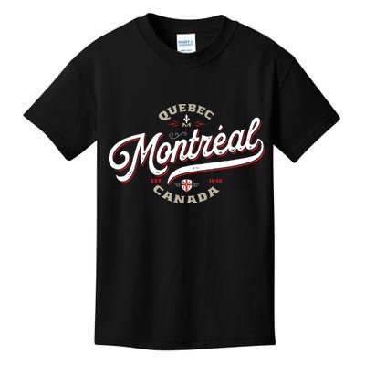 Montreal Canada Vintage Quebec French Canadian Gift Travel Kids T-Shirt