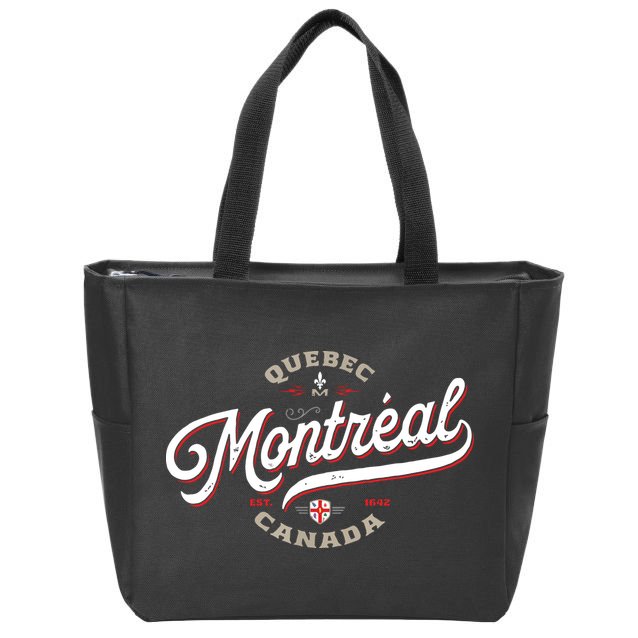 Montreal Canada Vintage Quebec French Canadian Gift Travel Zip Tote Bag