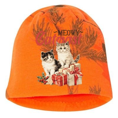 Meowy Catmas Vintage Christmas Cats Kati - Camo Knit Beanie