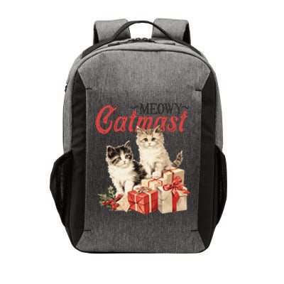 Meowy Catmas Vintage Christmas Cats Vector Backpack