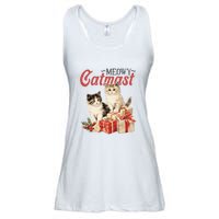 Meowy Catmas Vintage Christmas Cats Ladies Essential Flowy Tank