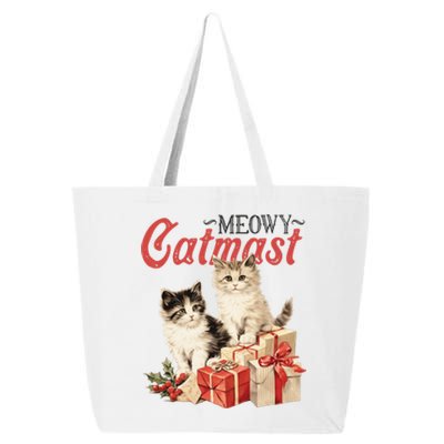 Meowy Catmas Vintage Christmas Cats 25L Jumbo Tote