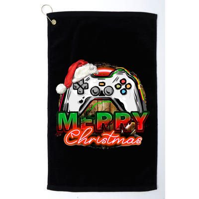 Merry Christmas Video Game Controller Xmas Santa Hat Gamer Meaningful Gift Golf Towel