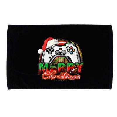 Merry Christmas Video Game Controller Xmas Santa Hat Gamer Meaningful Gift Microfiber Hand Towel