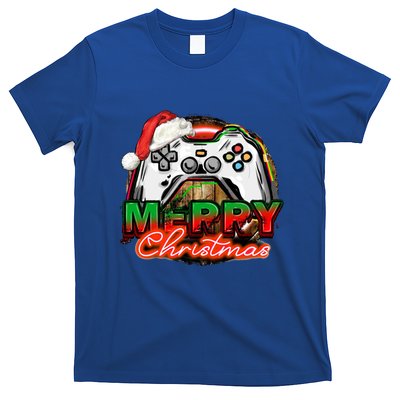 Merry Christmas Video Game Controller Xmas Santa Hat Gamer Meaningful Gift T-Shirt