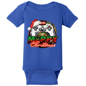 Merry Christmas Video Game Controller Xmas Santa Hat Gamer Meaningful Gift Baby Bodysuit