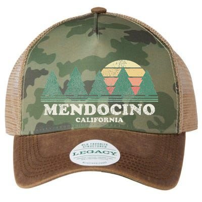 Mendocino Ca Vintage Throwback Retro 70s Design Legacy Tie Dye Trucker Hat