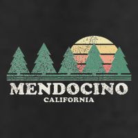 Mendocino Ca Vintage Throwback Retro 70s Design Beanie