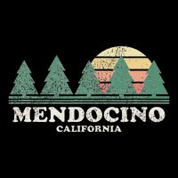 Mendocino Ca Vintage Throwback Retro 70s Design Baby Bodysuit