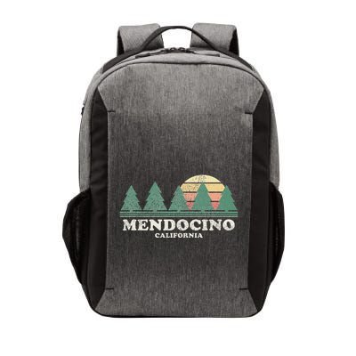 Mendocino Ca Vintage Throwback Retro 70s Design Vector Backpack