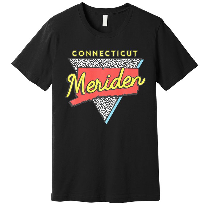 Meriden Connecticut Vintage Ct Triangle Premium T-Shirt