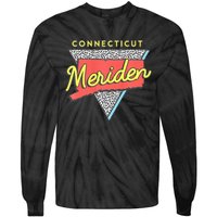 Meriden Connecticut Vintage Ct Triangle Tie-Dye Long Sleeve Shirt