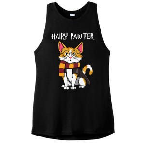 Magic Cat With Glasses  Harry Pawter Funny Gift Ladies PosiCharge Tri-Blend Wicking Tank