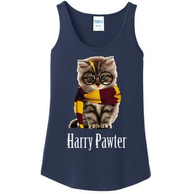 Magic Cat With Glasses  Harry Pawter Funny Ladies Essential Tank