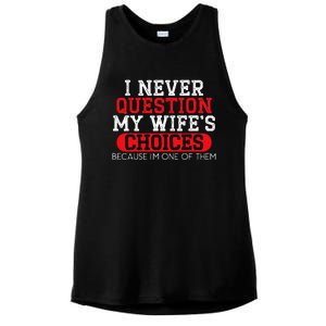 Married Couple Wedding Anniversary Funny Marriage Ladies PosiCharge Tri-Blend Wicking Tank