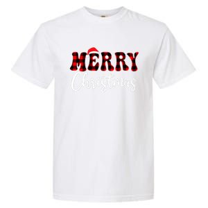 Merry Christmas With Black And Red Plaid Family Garment-Dyed Heavyweight T-Shirt