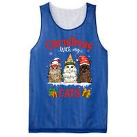 Meowy Christmas With My Cats Feline Fun Christmas Cat Gift Mesh Reversible Basketball Jersey Tank