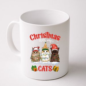 Meowy Christmas With My Cats Feline Fun Christmas Cat Gift Coffee Mug