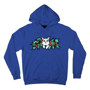 Meowy Catmas White Kitty Christmas Gift Hoodie