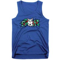 Meowy Catmas White Kitty Christmas Gift Tank Top