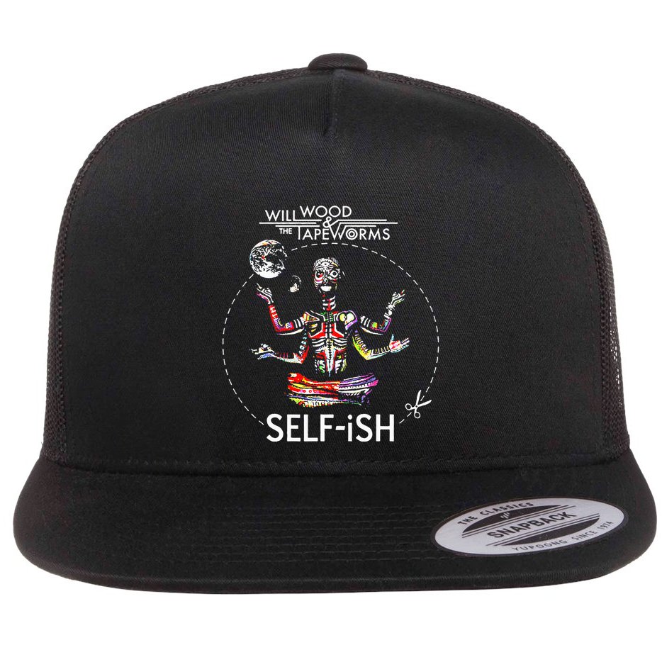 Meditation Colorful Will Wood Selffish Flat Bill Trucker Hat