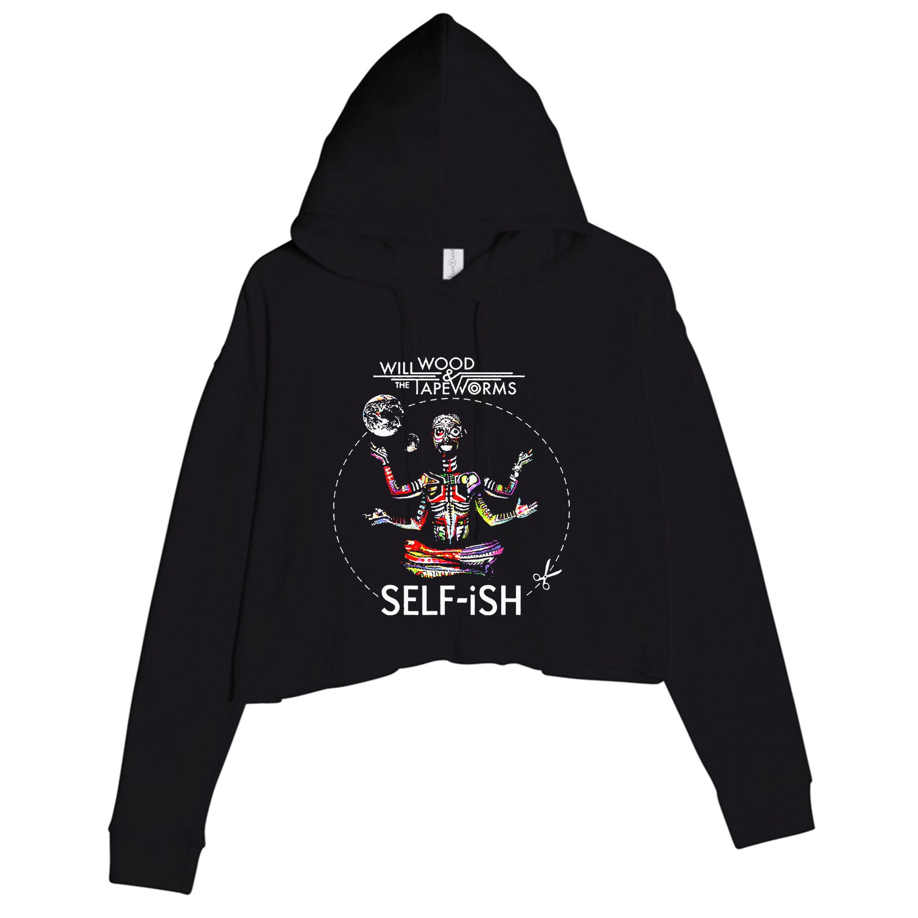 Meditation Colorful Will Wood Selffish Crop Fleece Hoodie