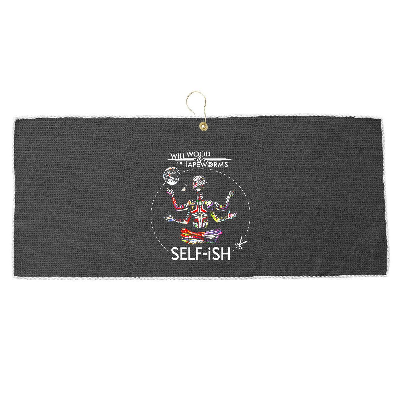 Meditation Colorful Will Wood Selffish Large Microfiber Waffle Golf Towel