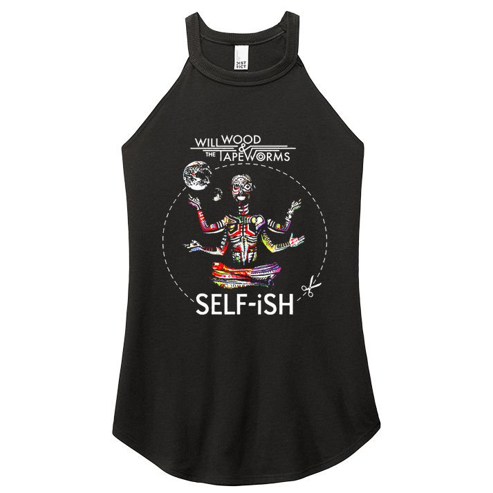 Meditation Colorful Will Wood Selffish Women's Perfect Tri Rocker Tank