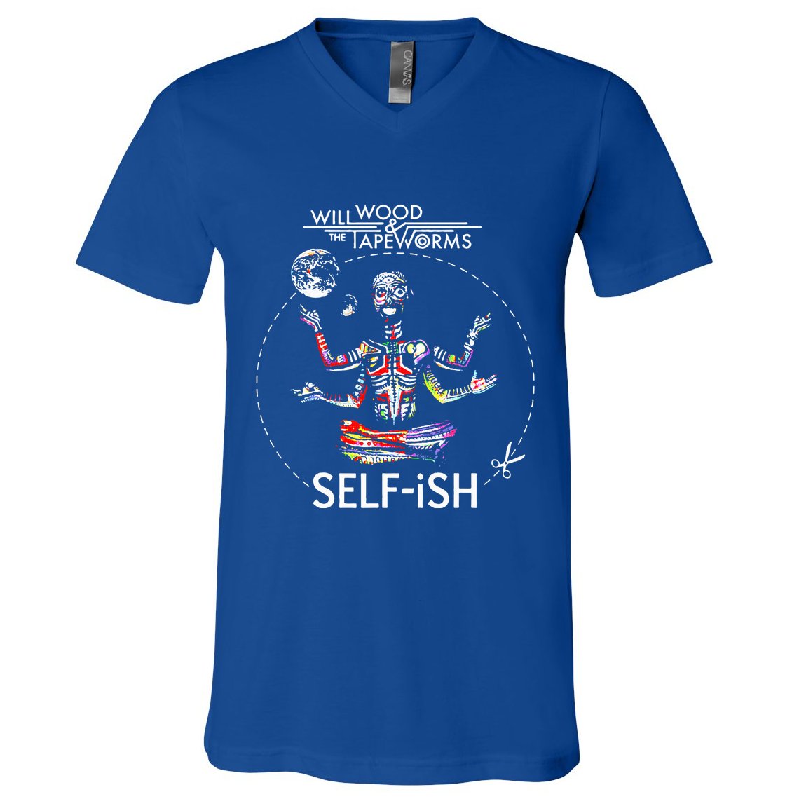 Meditation Colorful Will Wood Selffish V-Neck T-Shirt