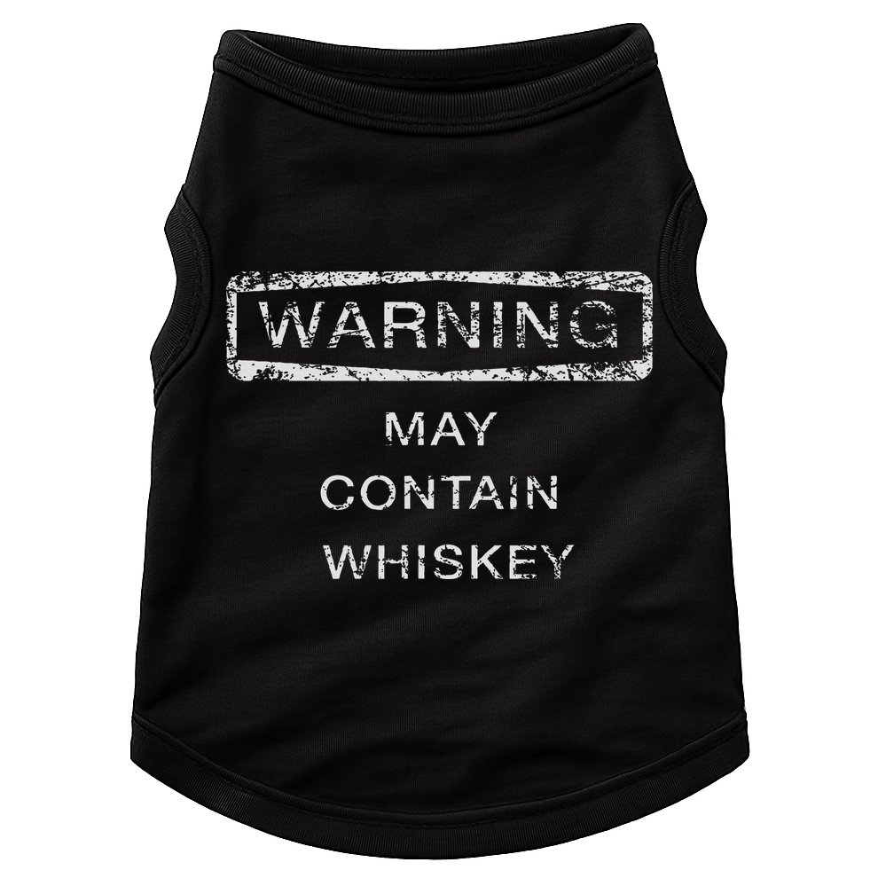 May Contain Whiskey Funny Cute Gift Doggie Tank