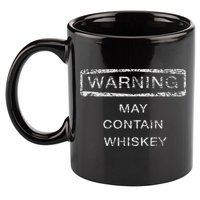 May Contain Whiskey Funny Cute Gift 11oz C Handle Ceramic Mug