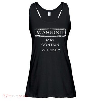May Contain Whiskey Funny Cute Gift Ladies Essential Flowy Tank