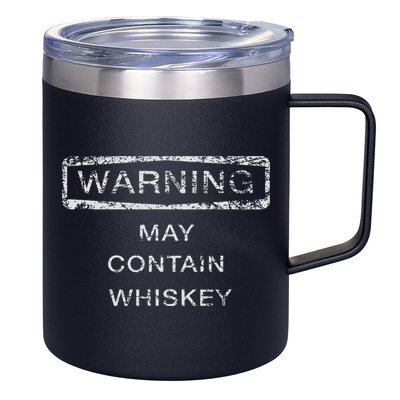 May Contain Whiskey Funny Cute Gift 12oz Stainless Steel Coffee Mug