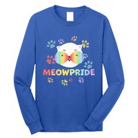 Meowpride Cat With Rainbow Sunglasses Lgbtqia + And Ally Gift Long Sleeve Shirt