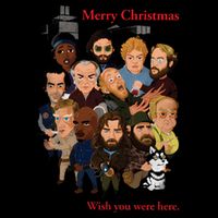 Merry Christmas Wish You Were Here The Things Crew Drawstring Bag