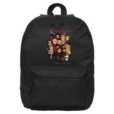 Merry Christmas Wish You Were Here The Things Crew 16 in Basic Backpack