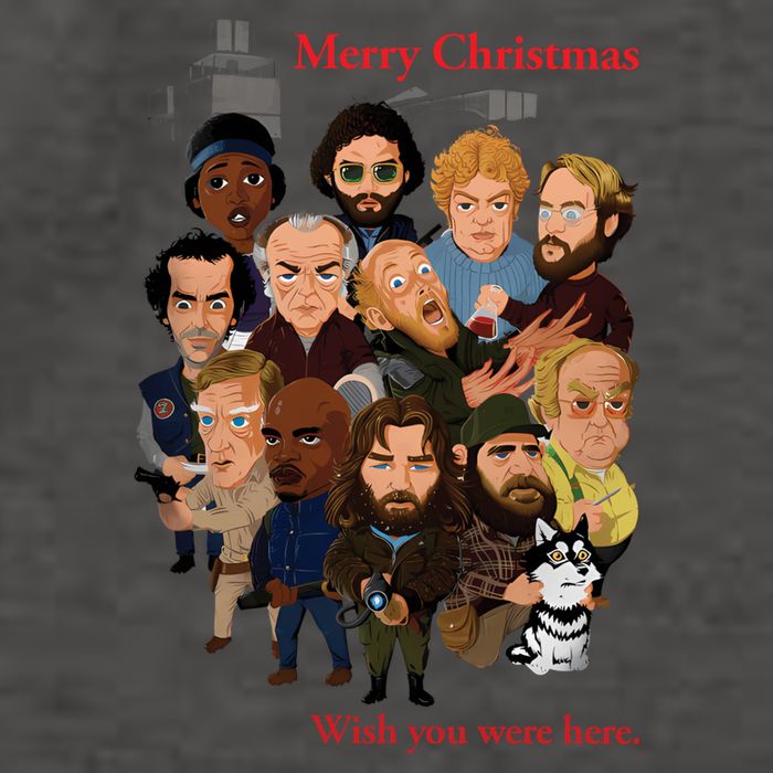 Merry Christmas Wish You Were Here The Things Crew Vector Backpack